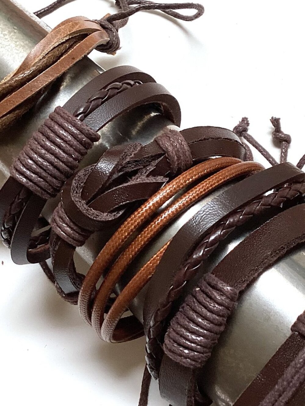 BULK (set of 10) Leather Bracelet, Handmade Crafts, Rustic Simple Men or Women